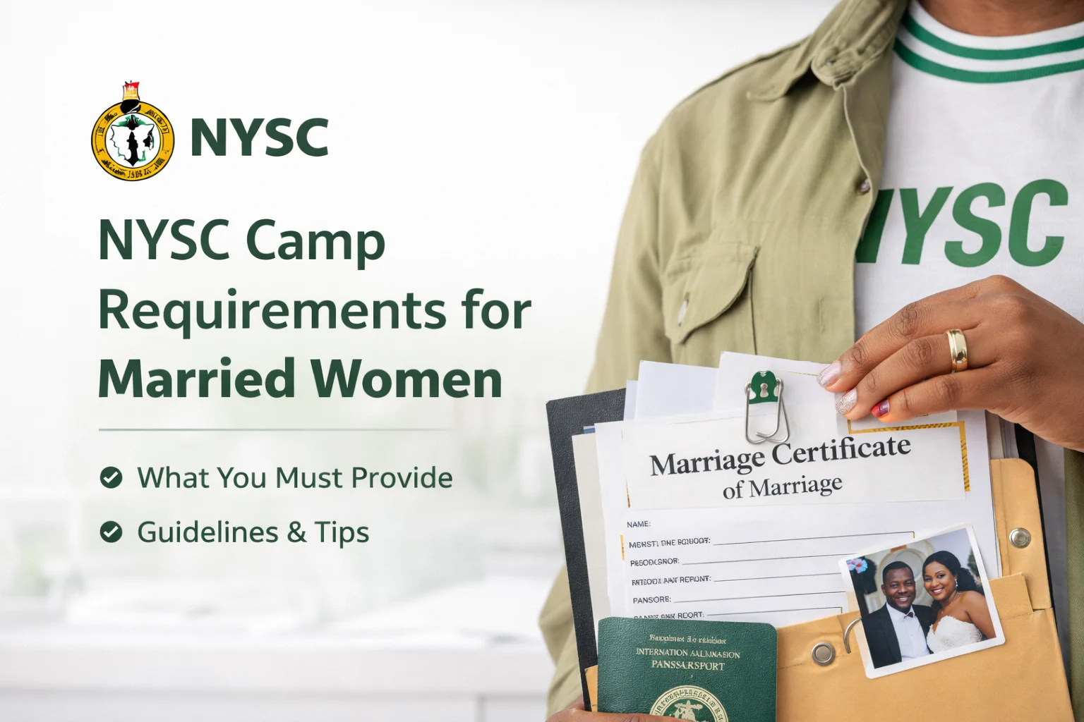NYSC Camp Requirements for Married Women
