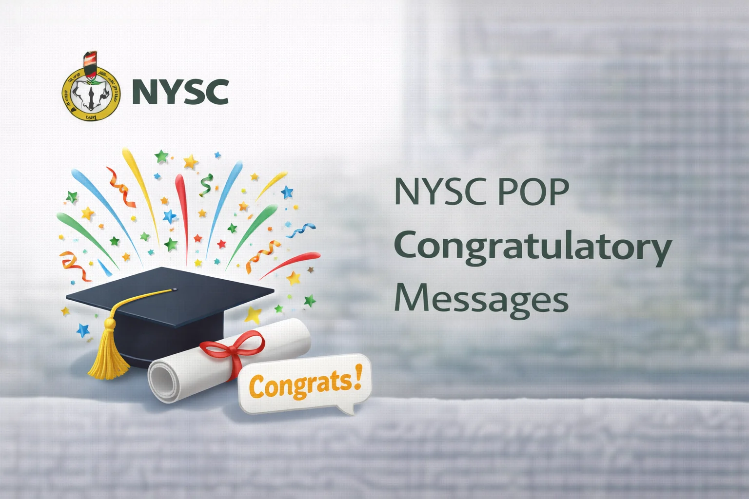 NYSC POP Congratulatory Messages