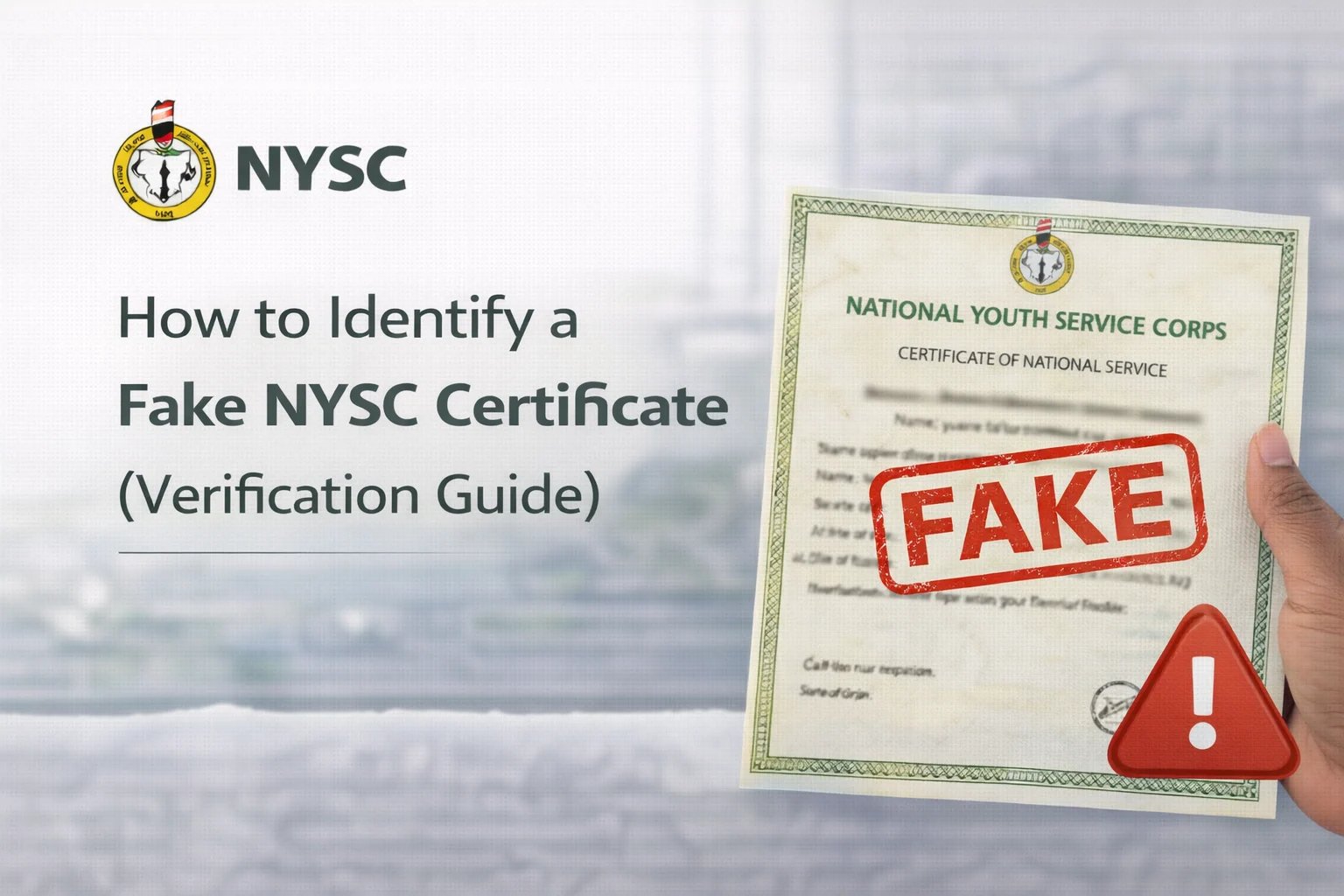 How to Identify a Fake NYSC Certificate