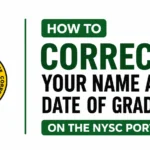 How to Correct Your Name and Date of Graduation on the NYSC Portal